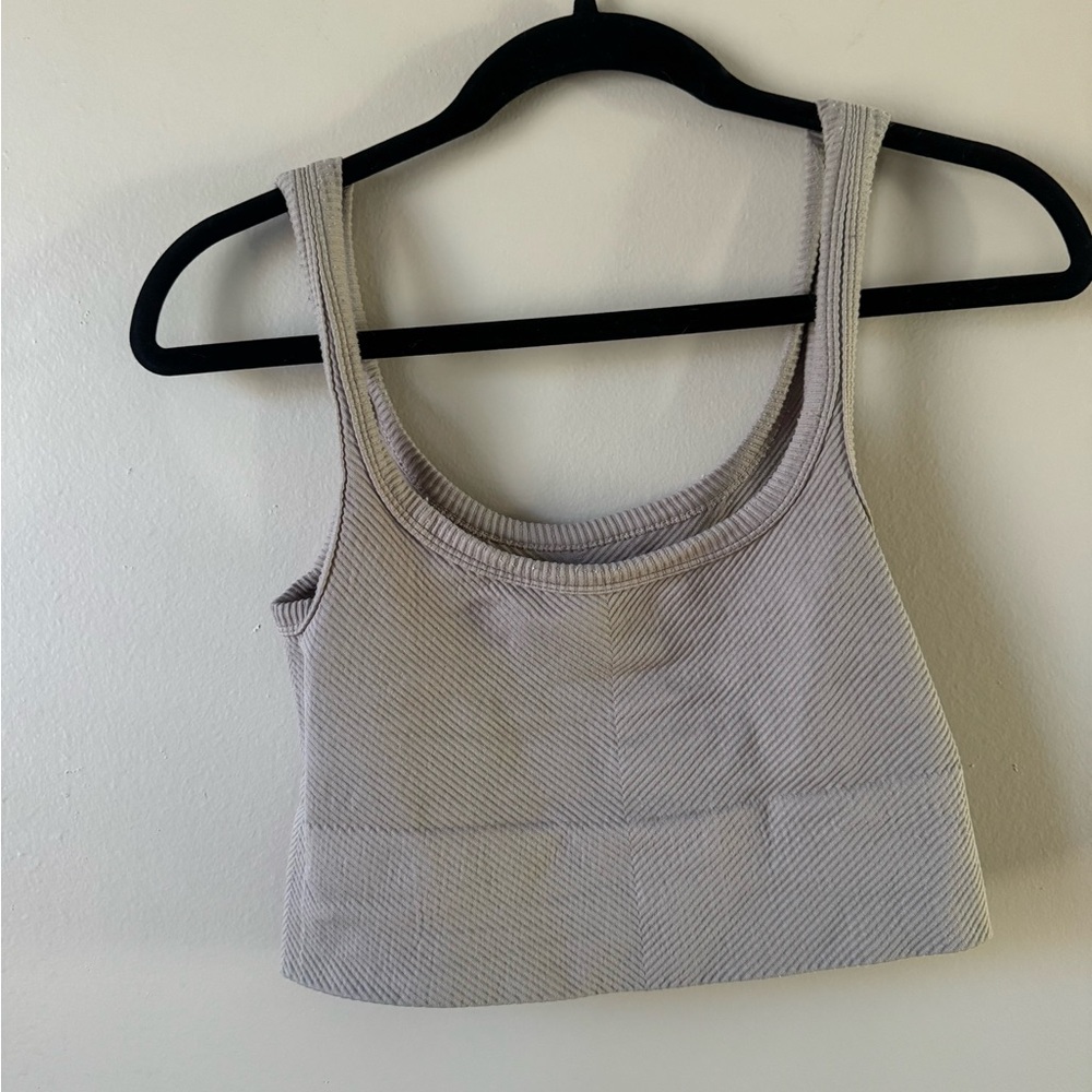 Women's Ribbed Tank Top - Tan
